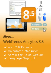 New Webterends Analytics 8.5 Web 2.0 Reports Calculated Measuires Admin for Roles,Groupes Language Support