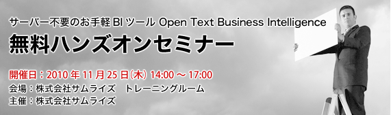 T[o[sv̂yBIc[ Open Text Business Intelligence nYIZ~i[