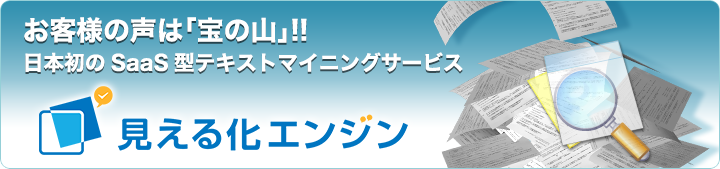 お客様の声は「宝の山」!!日本初のSaaS型テキストマイニングサービス